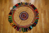Chindi rug styled in living room