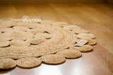 Natural jute texture close-up