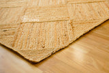 Jute rug styled in living room