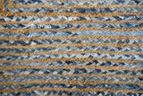 Close-up of striped rag weave texture
