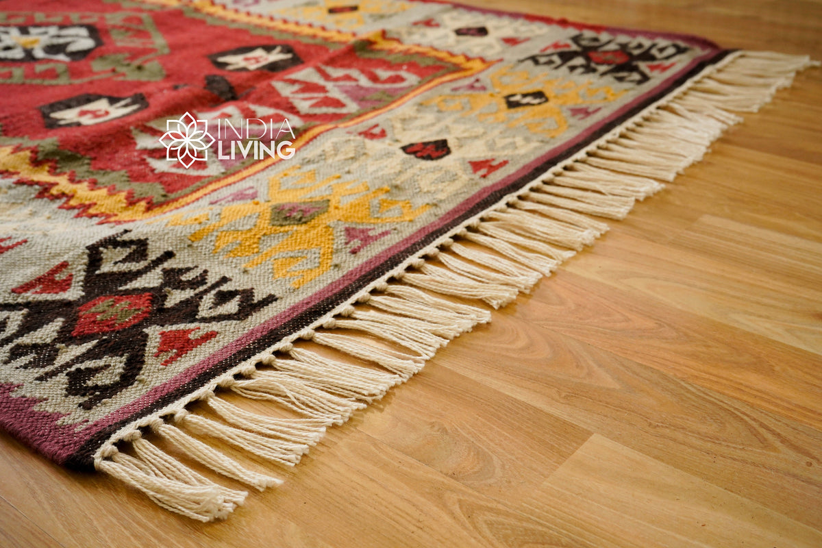 Rug edge and border detail close-up