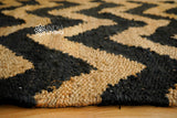 Hemp rug styled in living room