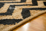 Hemp rug corner detail