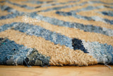 Denim jute rug in coastal setting