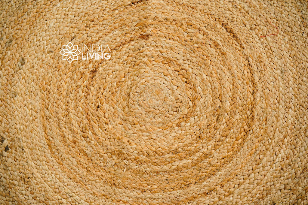 Round Jute Mat | Natural Jute Braided Round Rug for Living Room, Bedroom and Entryway | Sustainable and Eco-Friendly Home Decor