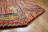 Rag rug styled in entryway