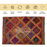 Rag rug shown in 3x5 ready-to-ship size