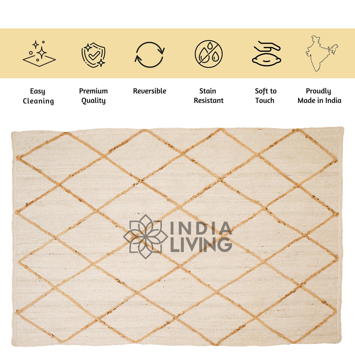 Jute rug corner detail
