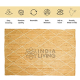 Jute rug styled in living room