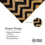 Hemp rug corner detail
