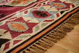 Red kilim rug alternate angle