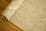 Close-up of hand-braided jute texture