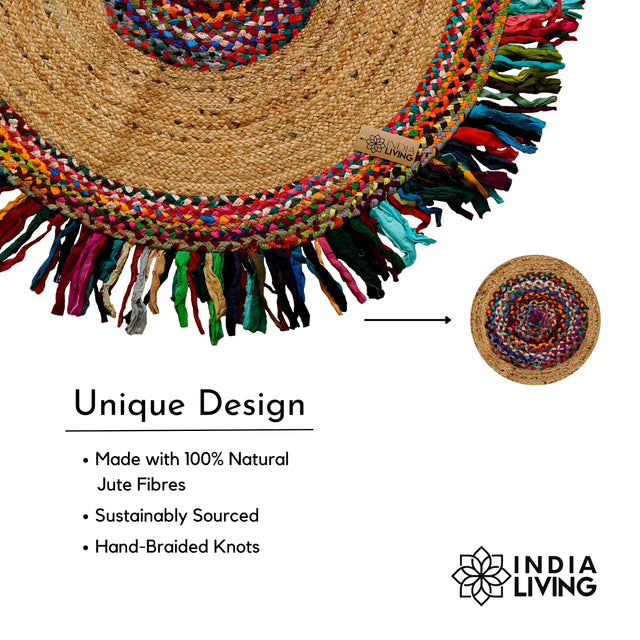 Chindi rug styled in living room