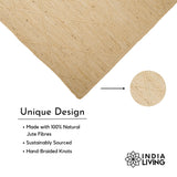 Jute rug styled in living room