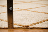 White jute rug flat lay