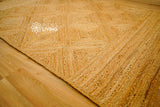 Natural jute braided rug flat lay