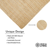 White jute rug corner detail
