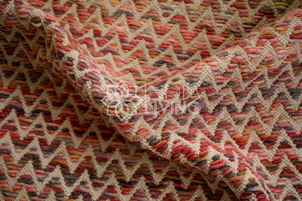 Multi Blend Abstract Wool rug, soft, Colourful Zig Zag Pattern Wool Carpet, Funky Decor Rug, Kids Room Rug, Customize in any size