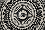 Round cotton mat placed in a bedroom
