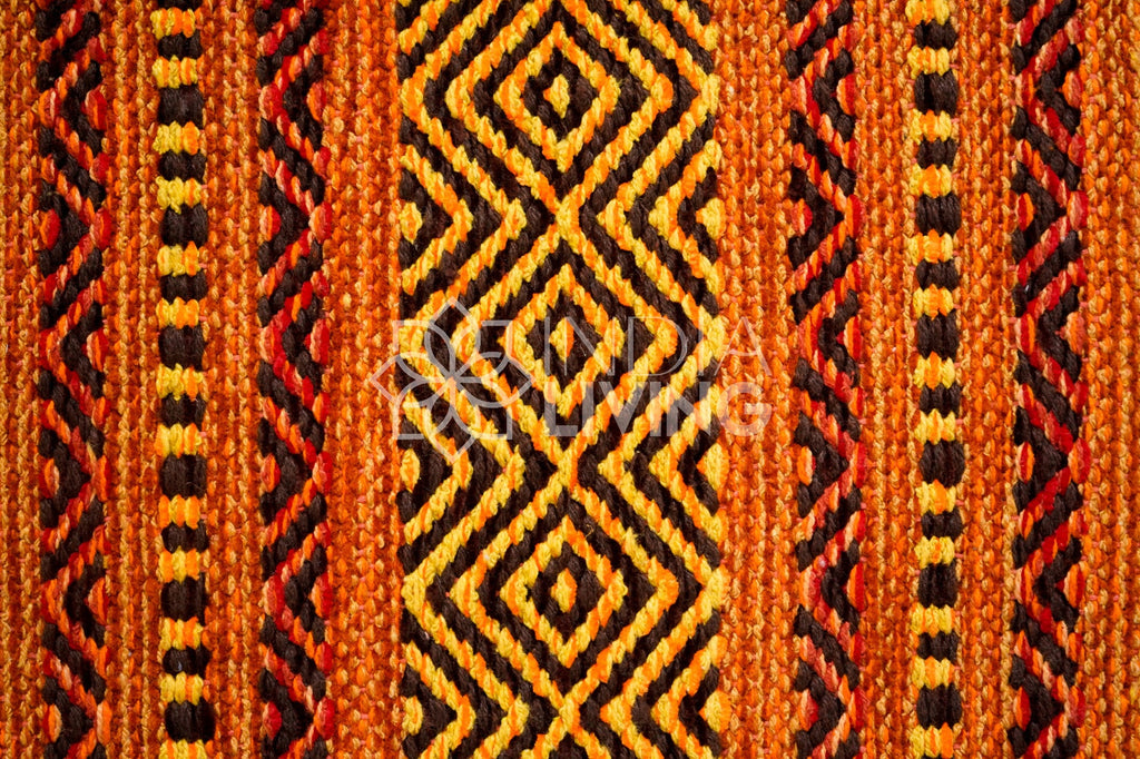 Orange Kilim Rug , Handmade Moroccan rug, Vintage carpet, Flat weave Area Rug for Living room, bedroom, Traditional , Artistic Decor