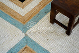 Jute rug in dining room setting