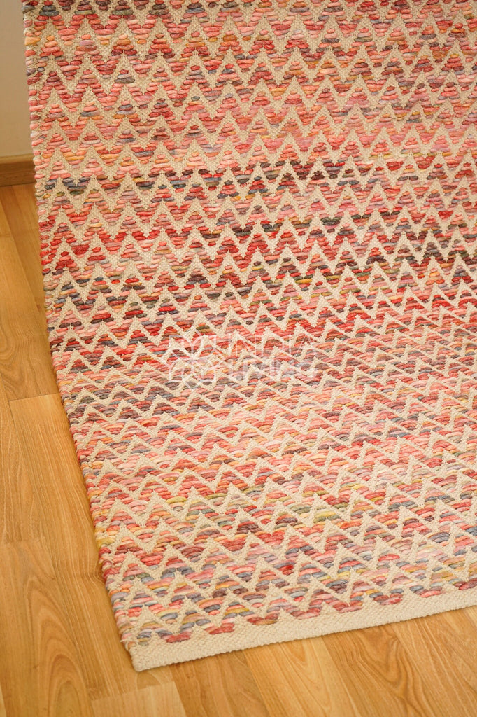 Multi Blend Abstract Wool rug, soft, Colourful Zig Zag Pattern Wool Carpet, Funky Decor Rug, Kids Room Rug, Customize in any size