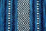 Blue runner styled in a room setting