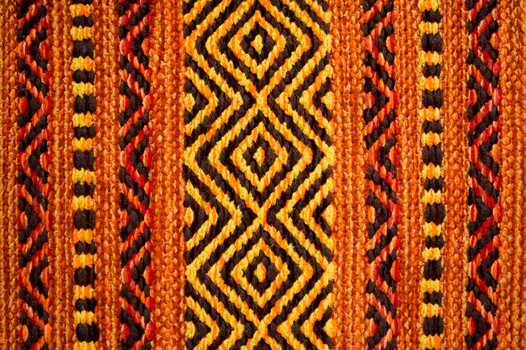 Vibrant Orange Rug, 2x3 orange rug, Geometric orange Kilim, Corridor Rug, Rust Orange Rug, home decor, bedside door floor rug