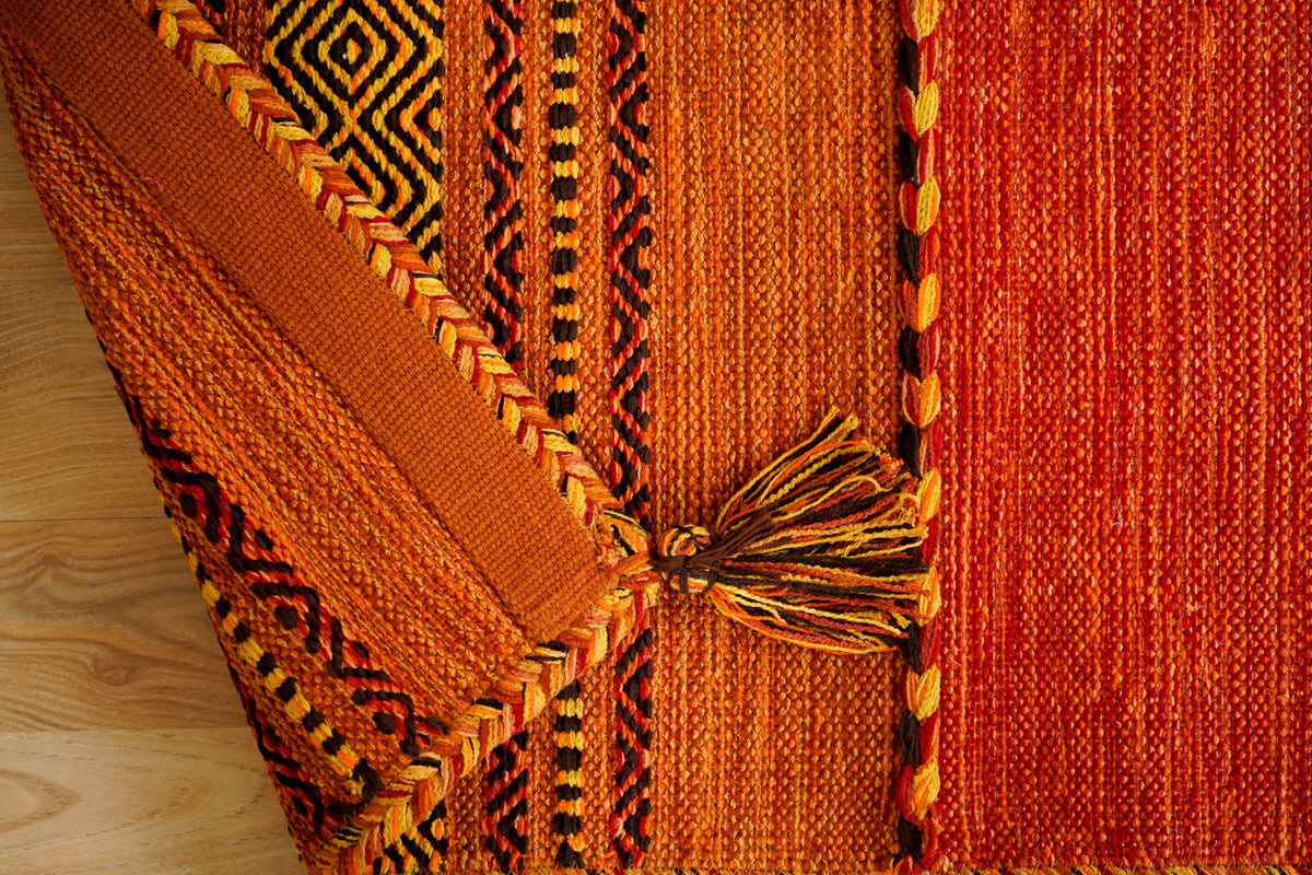 Rug edge and border detail close-up