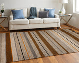 Corner detail of ivory kilim diamond pattern edge
