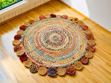 Chindi jute rug styled in a living room setting