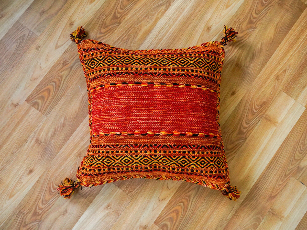 Cushion cover set styled with boho living room decor