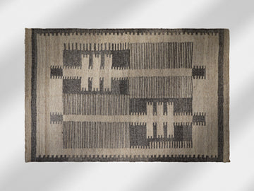 Handwoven Grey Beige Rustic Kilim Flatweave Wool Area Rug, Abstract Rug, Trending Carpet, Living area carpet, Minimalistic decor, Vintage