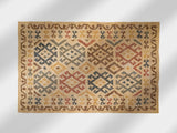 Aztec jute rug corner edge detail