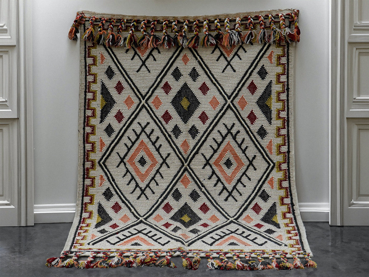 Kilim rug in a bohemian room setting