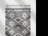 Close-up of grey abstract wool weave texture