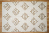 White wool kilim rug texture macro shot