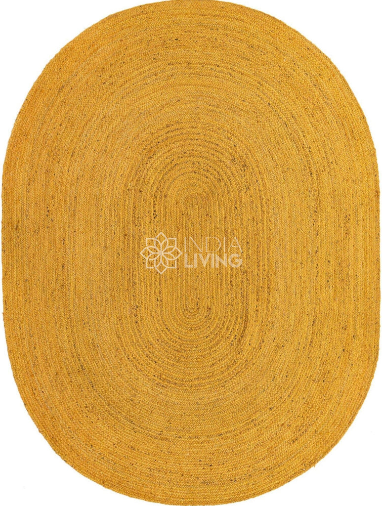 Blue Oval Jute Rug - Perfect for Cozy and Organic Living Space, Sustainable, Eco Friendly, Custom made, 4 colour options