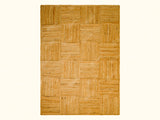 Jute area rug styled in an entryway