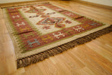 Kilim rug corner edge detail