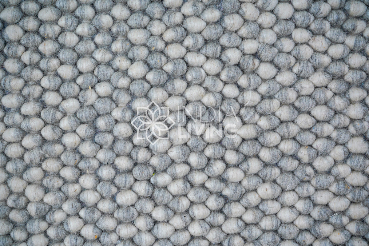 Close-up of chunky loop wool texture