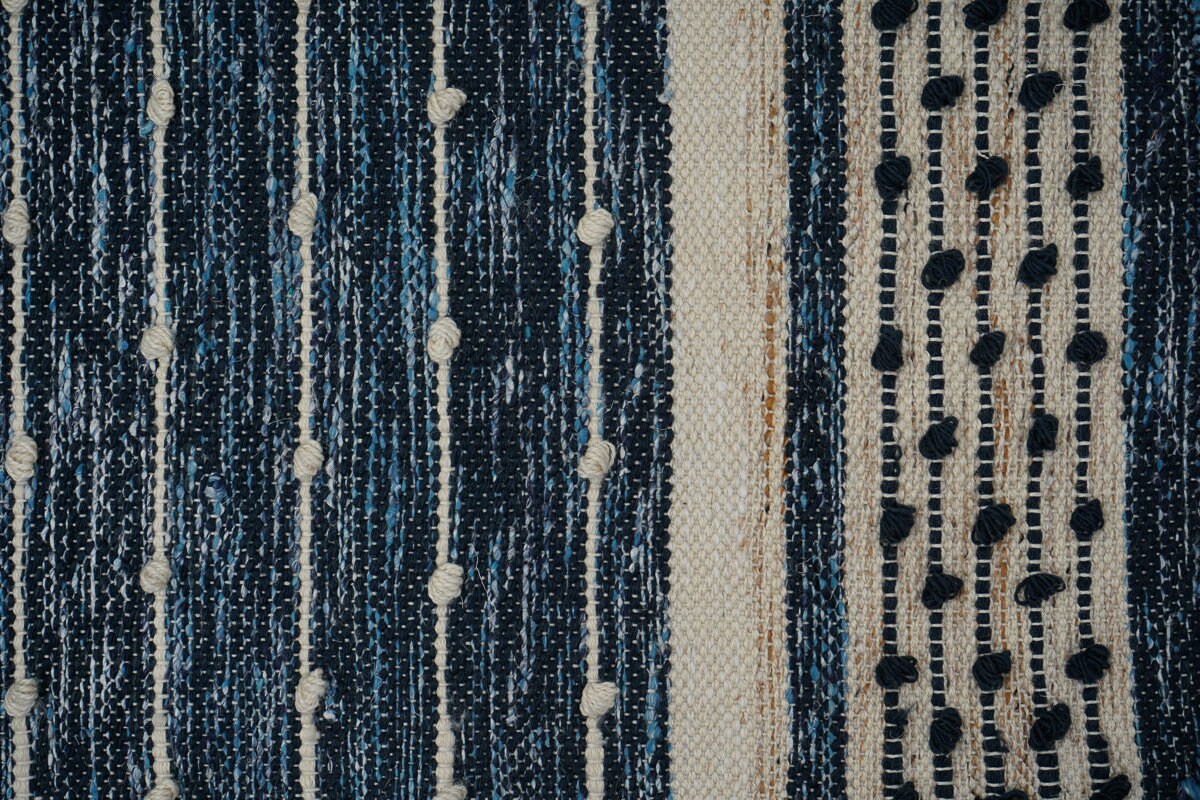 Kilim rug corner detail showing weave texture