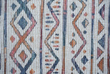 Striped ivory rug shown in 2x3 accent size