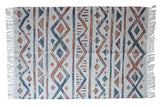 Overhead view of striped Moroccan print pattern