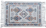 Handwoven ivory jute rug texture close-up detail shot