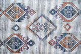 Bohemian ivory rug in a living room accent setting