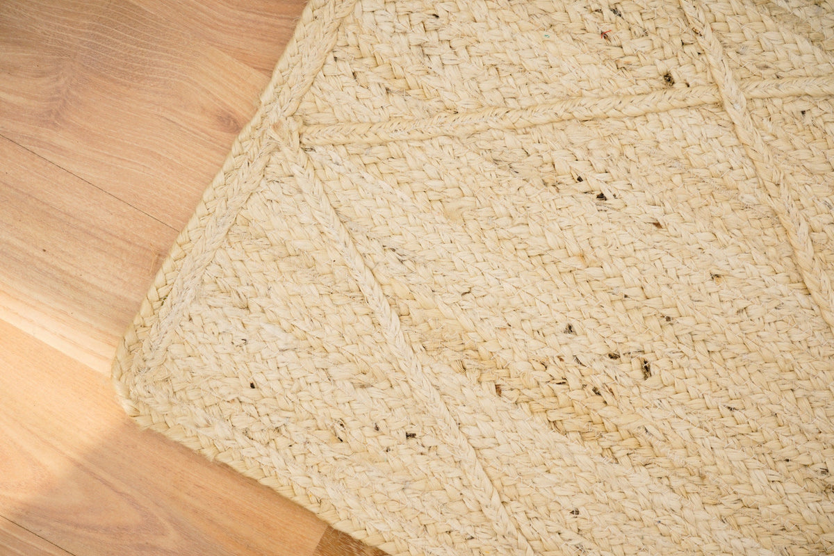 Jute rug corner detail