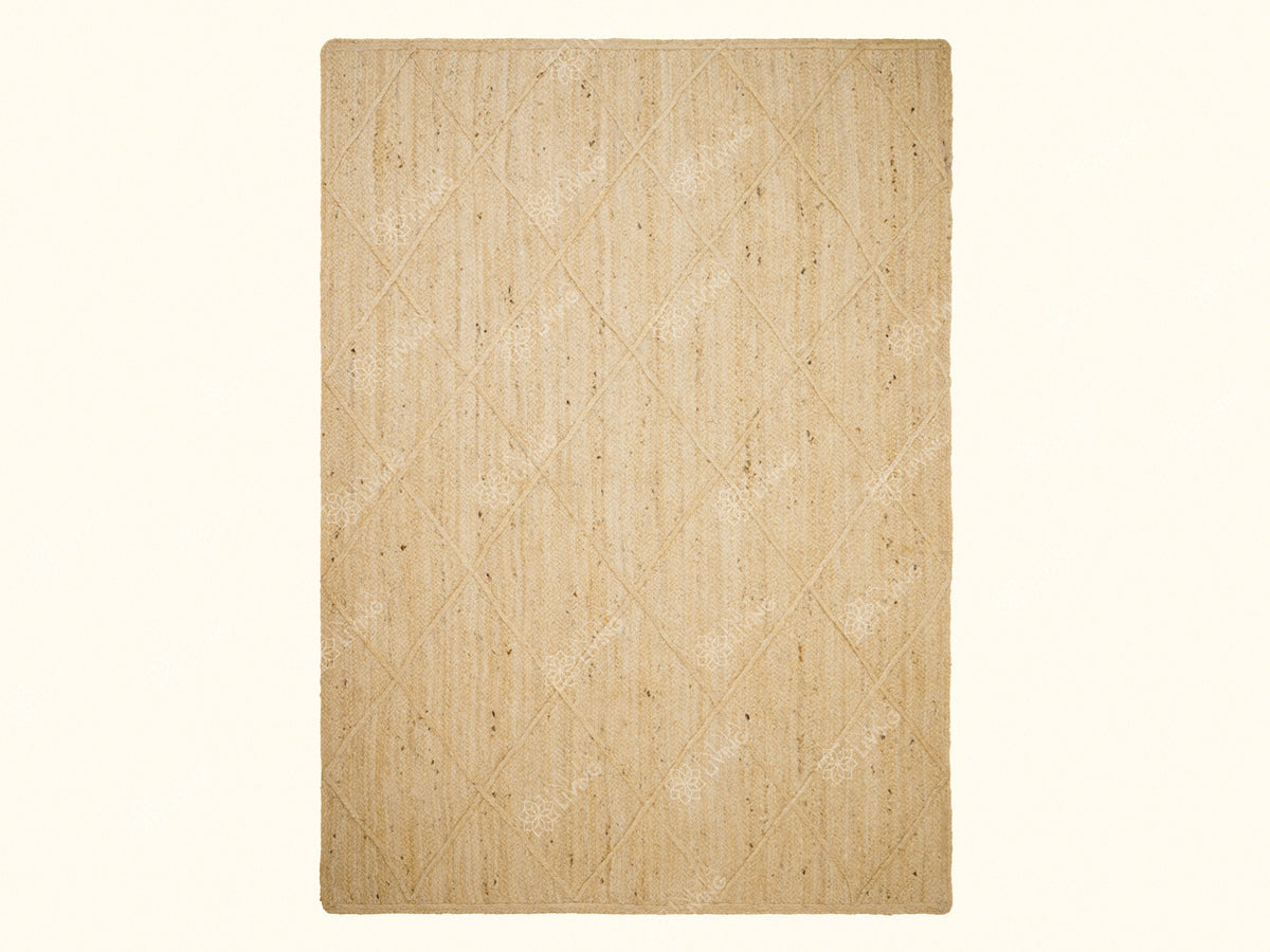 Jute rug styled in living room