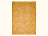 Natural jute bohemian rug flat lay