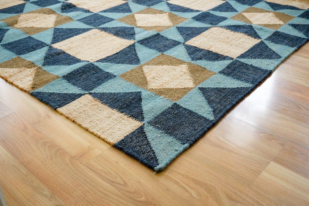 Rug texture close-up showing woven detail